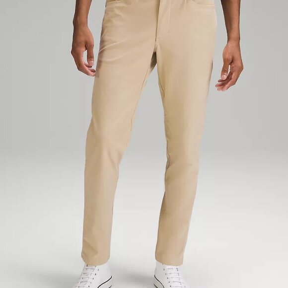 LULULEMON ABC Slim-Fit 5 Pocket Khaki Pant Warpstreme Wrinkle Resistant 34 - Picture 1 of 16